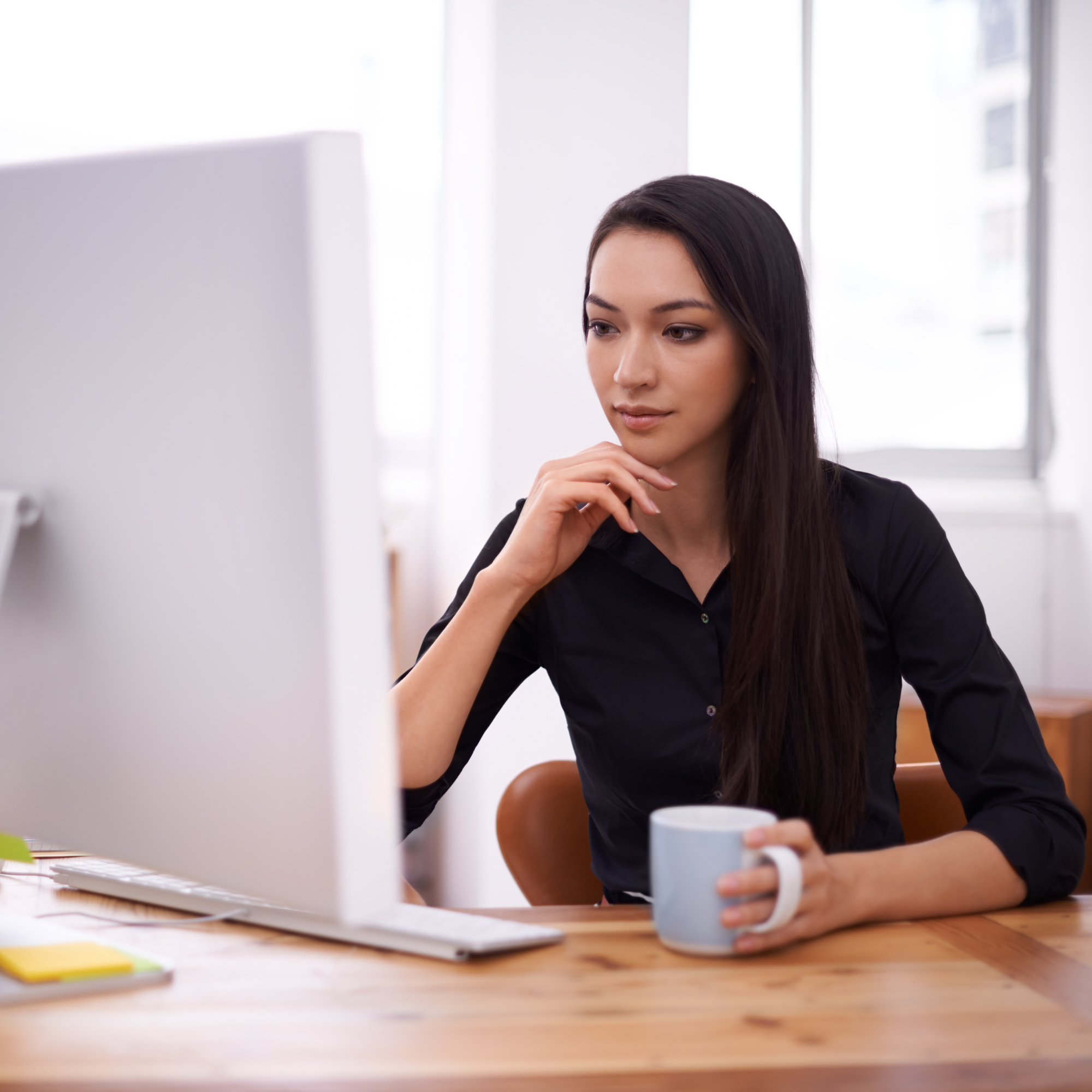 Professional working with AI and security concepts